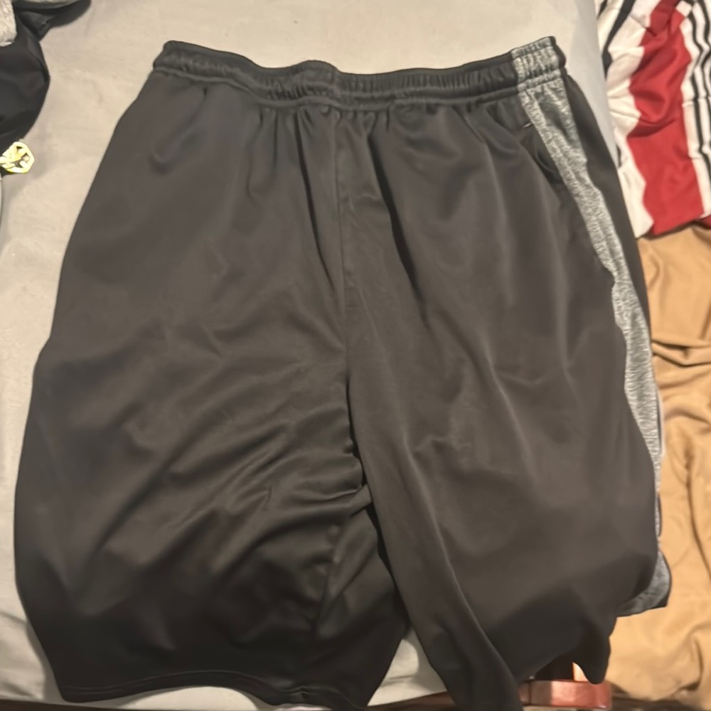 Men's Black and Gray Athletic Shorts